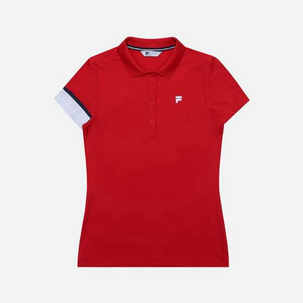 Camisas Polo Fila Mujer Rojas - Golf Basic - España 671058TXH